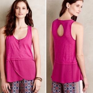 ☀️Anthro | Little Yellow Button | Signe Henley Tank